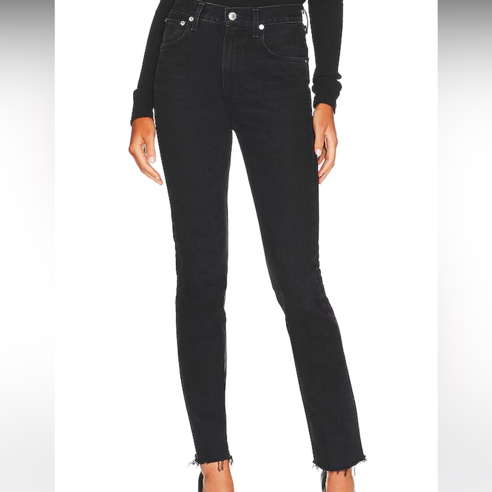 Agolde Cherie High Rise Straight Jean - Black